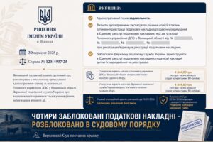 Судове розблокування чотирьох податкових накладних у справі №120/4937/25
